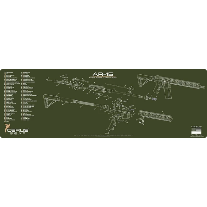 ProMat - AR-15 Free Float Handguard Schematic Rifle Mat