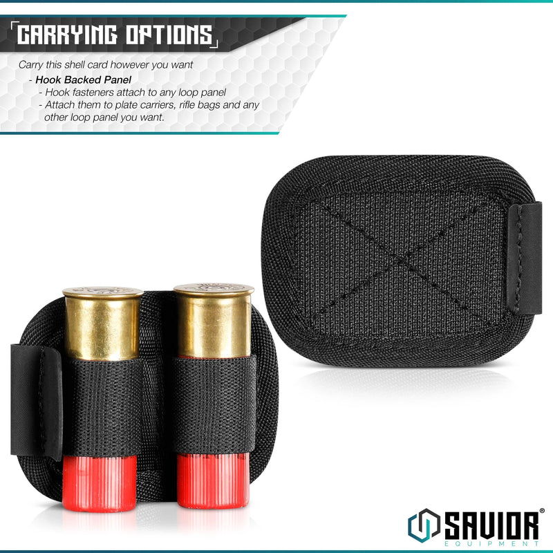 12GA Shotgun Shell Card - 2/4/6 Round, 2 Pack - Savior