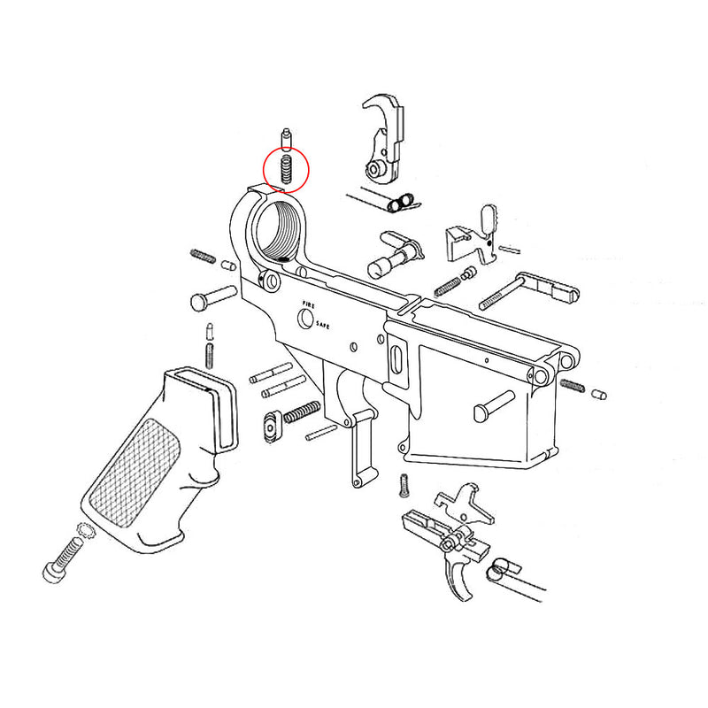 AR-15 Recoil Buffer Retainer Spring