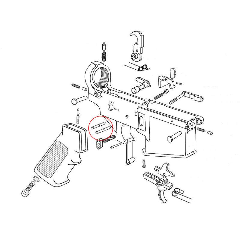 Trigger and Hammer Pin for AR-15