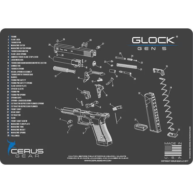 ProMat - GLOCK® Gen5 Schematic Handgun Mat