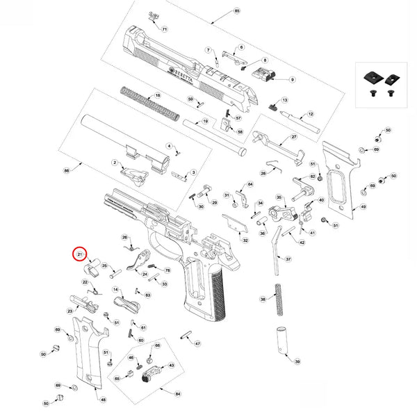 Beretta 92 Series Performance Disassembly Lever