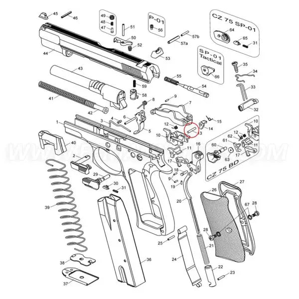 CZ 75 Sear Pin