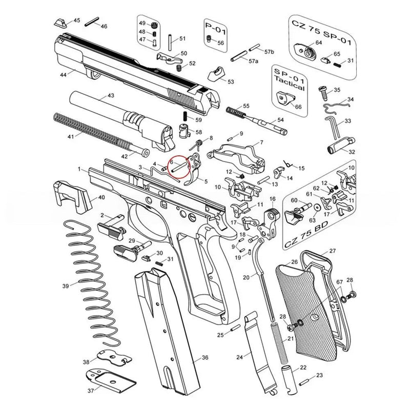 CZ 75 Trigger Pin - CZ