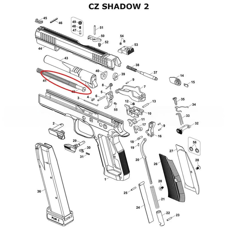 CZ Recoil Spring Guide Rod for Shadow 2 - CZ