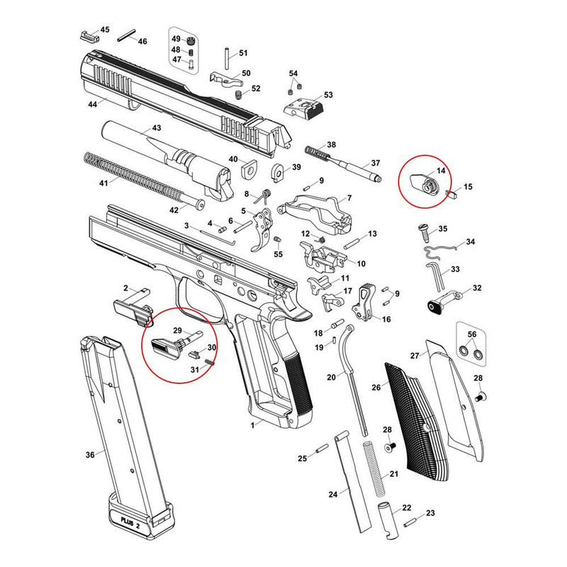 CZ Shadow 2 Ambidexterous Thin Safety Set - CZ