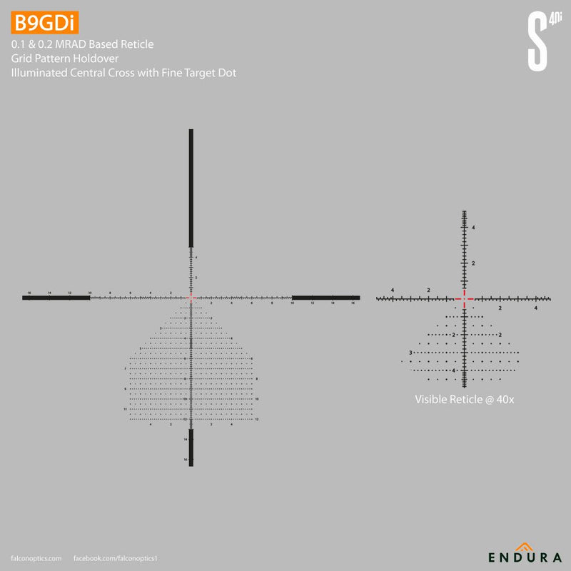 Endura S40i 5 - 40x56i, FFP ED (MRAD) - Falcon Optical Systems