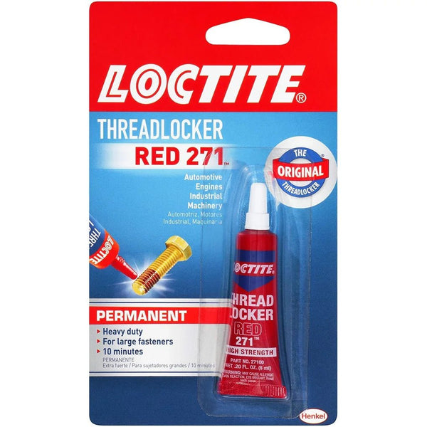 Loctite Heavy Duty Threadlocker, 6ml, Red #271 - Loctite