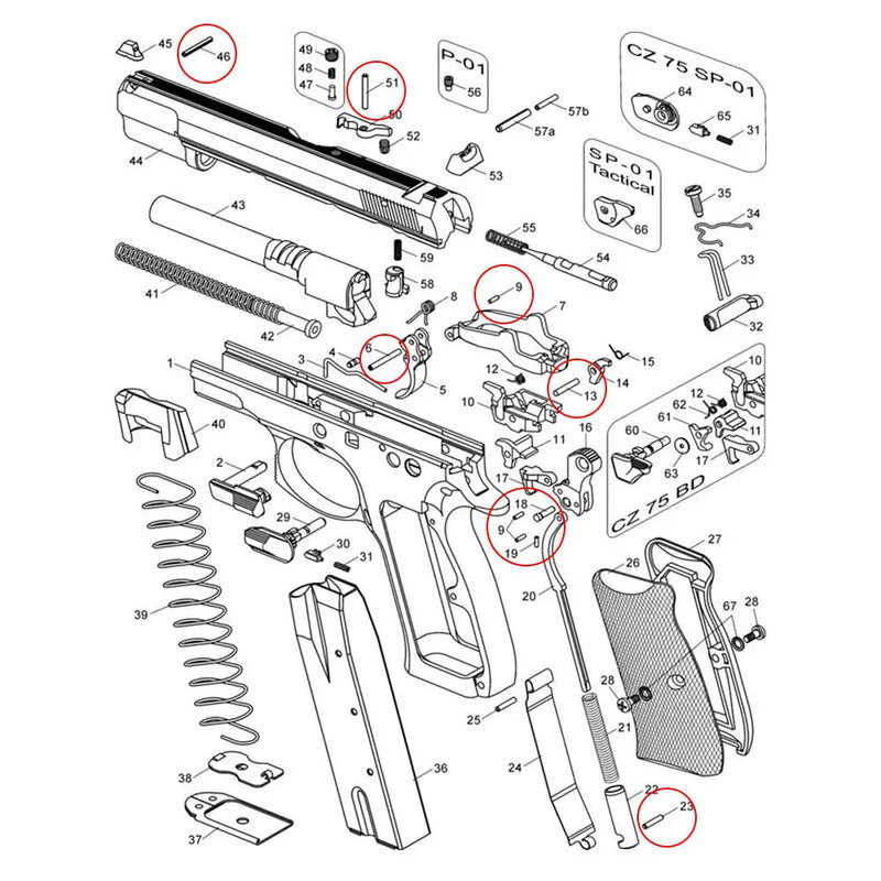 Pins Set for CZ - CZ