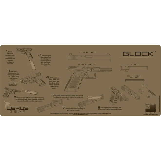 ProMat - GLOCK® Instructional Gun Mat - Cerus Gear