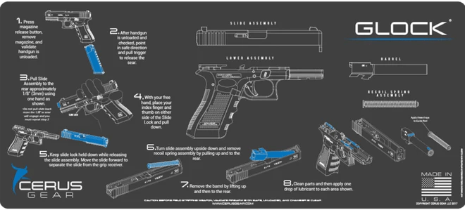 ProMat - GLOCK® Instructional Gun Mat - Cerus Gear