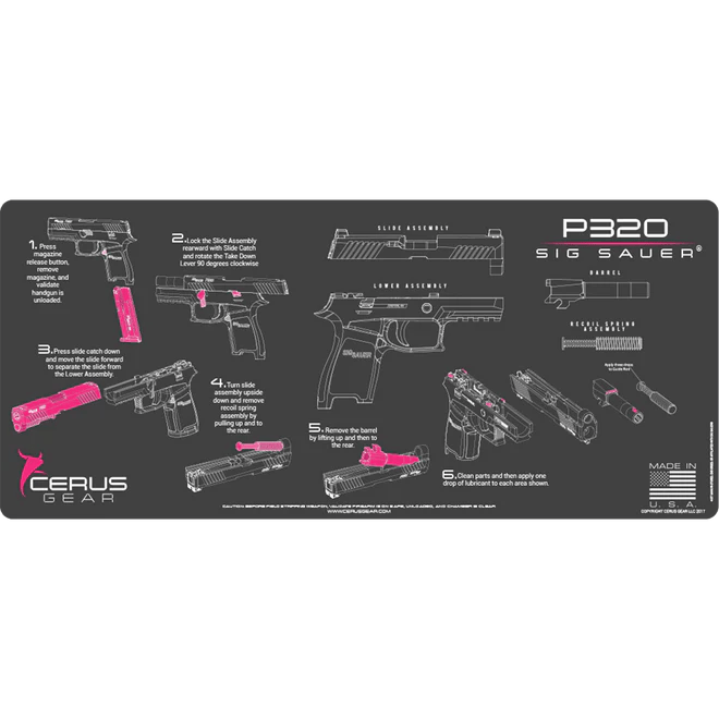 ProMat - Sig Sauer® P320 Instructional Gun Mat - Cerus Gear