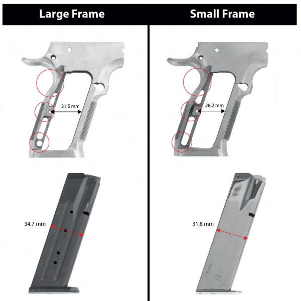 SECOND CHANCE - X3D Long Grips, Large Frame Tanfoglio - Toni System