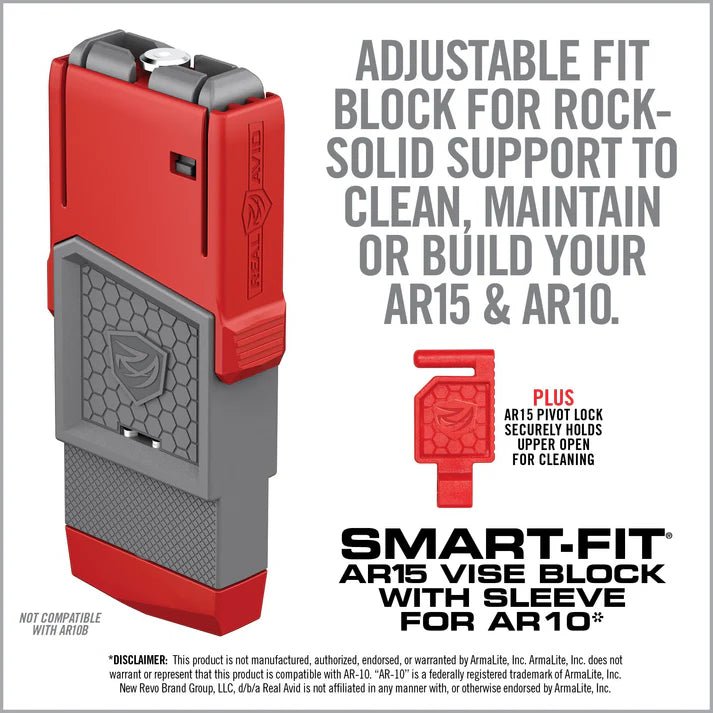 Smart - Fit® AR15 Vise Block + AR10 Sleeve - Real Avid