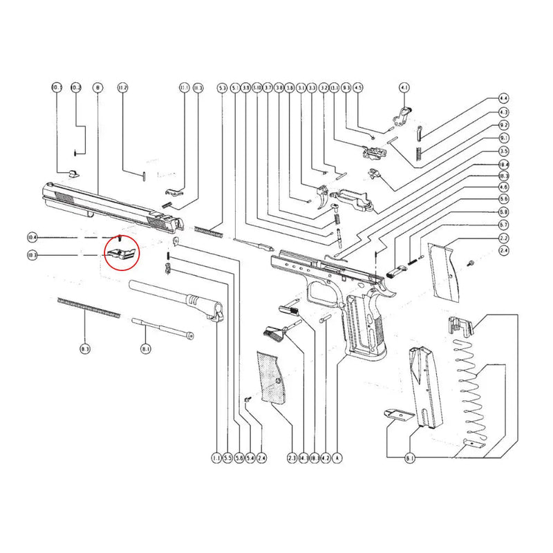 Tanfoglio Adjustable Rear Sight - Tanfoglio