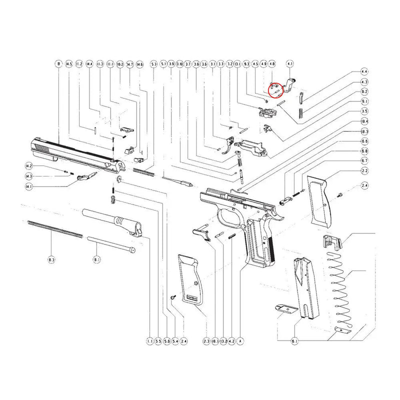 Tanfoglio Disconnector Pin - Tanfoglio