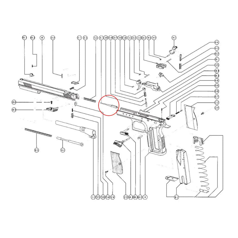 Tanfoglio Small Frame Firing Pin - Tanfoglio