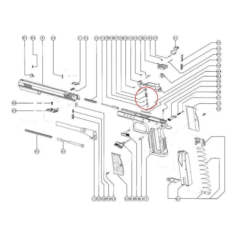 Tanfoglio Trigger Bar Guide - Tanfoglio