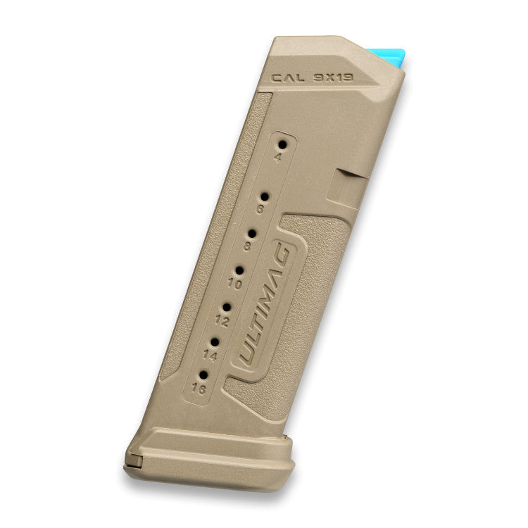 ULTIMAG G19 - 9x19, 16-Round Polymer Magazine for Glock 19 Handguns