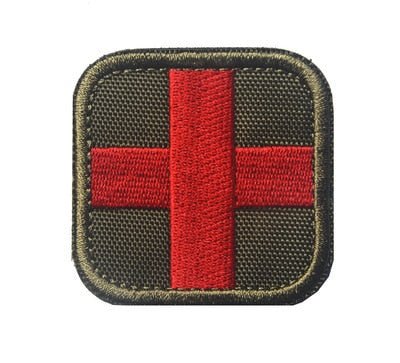 Medic kors patch, 50x50mm - TactX